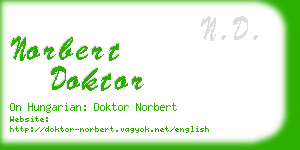 norbert doktor business card